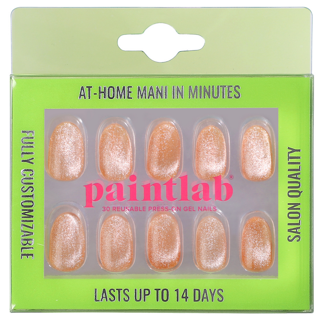 Orangesicle Cat Eye Presson Nails PaintLab