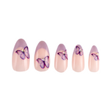 Lavender Butterfly Press-on Nails - PaintLab