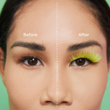 Optical Green Lashes - Before and After