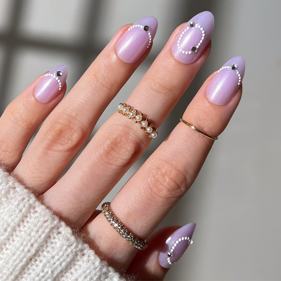 Paintlab Pearl Romance Nail Stickers on Hand