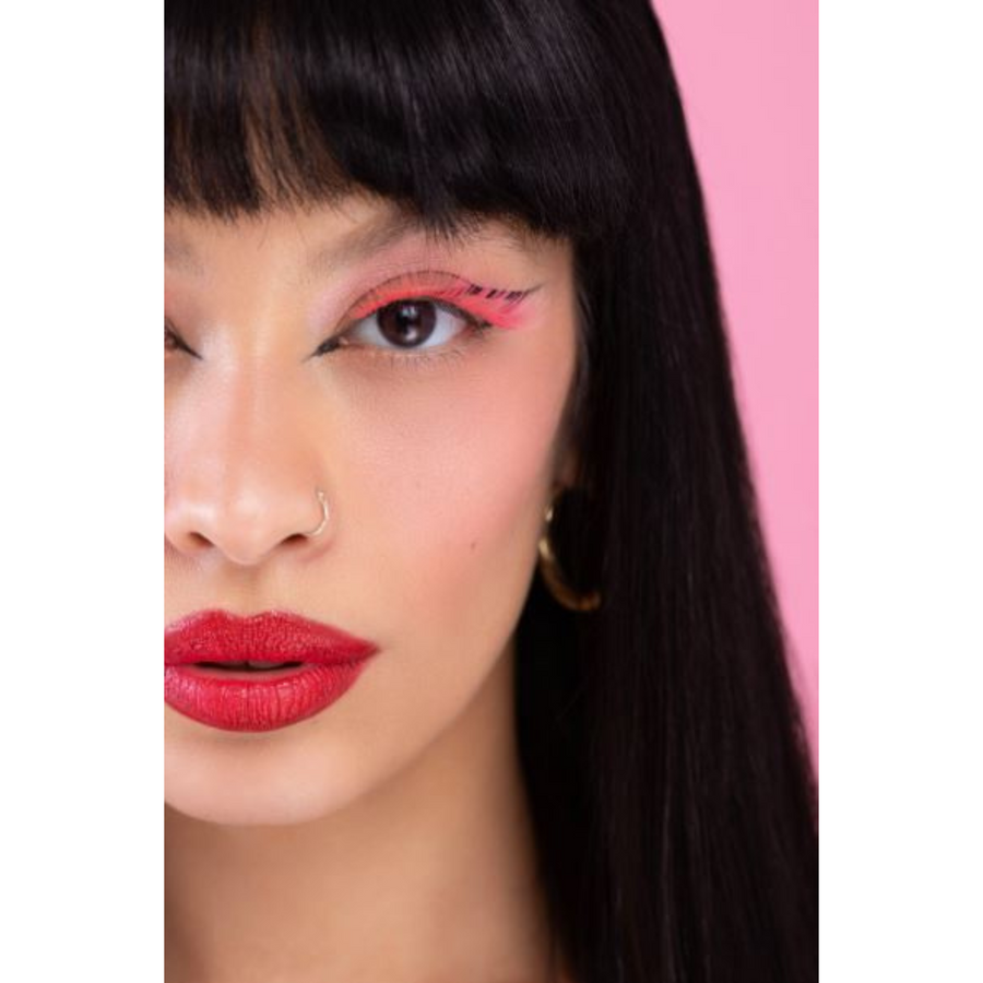 Girl using Pink Love Lashes
