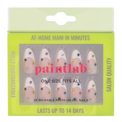 Bejeweled Almond Press-On Nails - PaintLab
