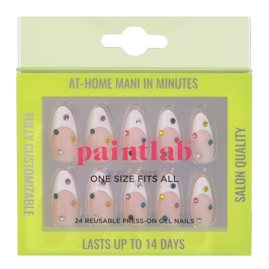Bejeweled Almond Press-On Nails - PaintLab
