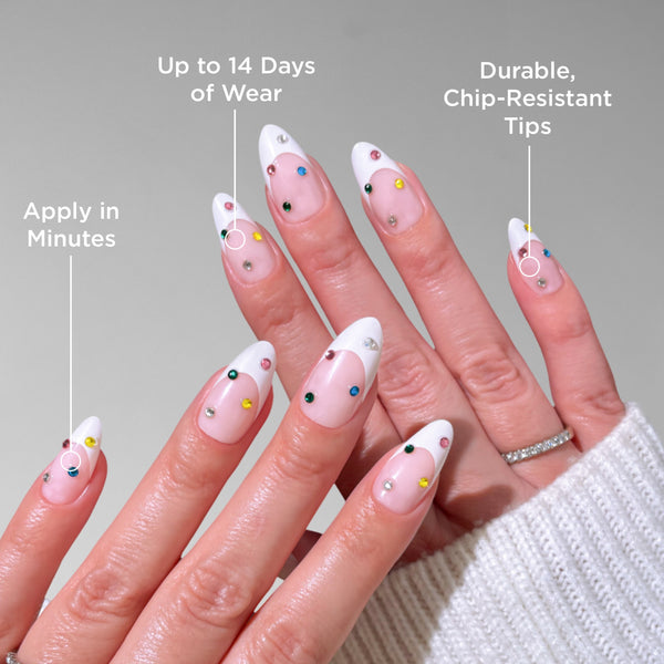 Bejeweled Almond Press-On Nails - PaintLab