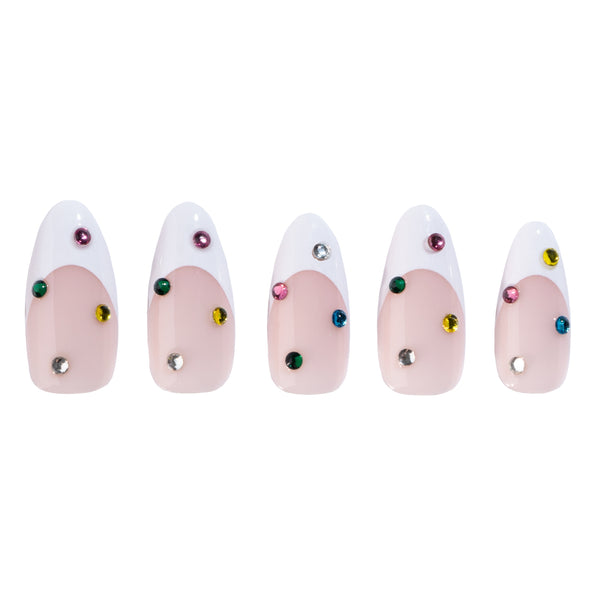 Bejeweled Almond Press-On Nails - PaintLab