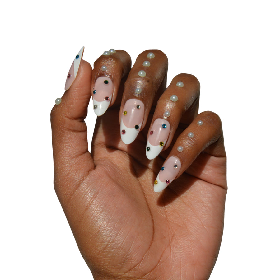 Bejeweled Almond Press-On Nails - PaintLab