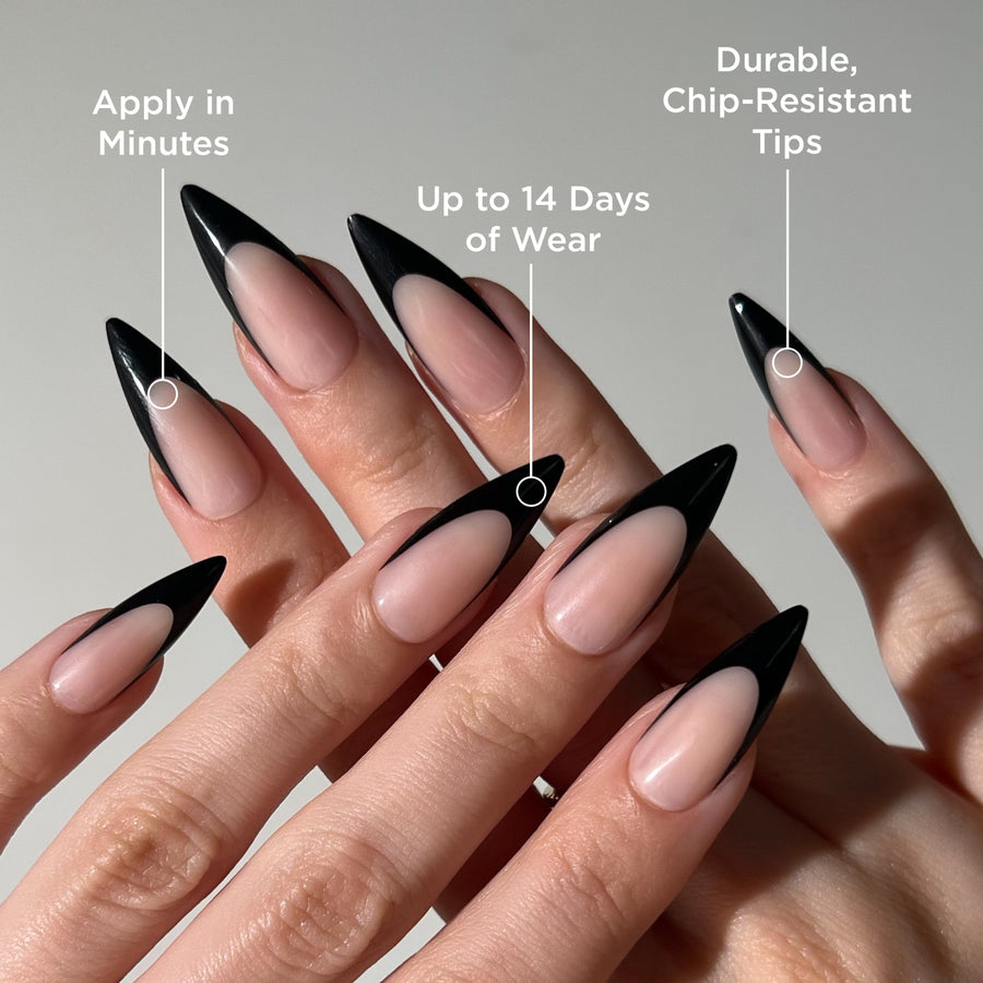 Black Stiletto Press-On Nails - PaintLab