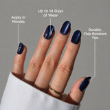 Black Velvet Oval Press-On Nails - PaintLab