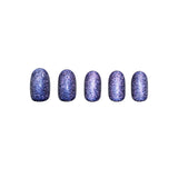 Black Velvet Oval Press-On Nails - PaintLab