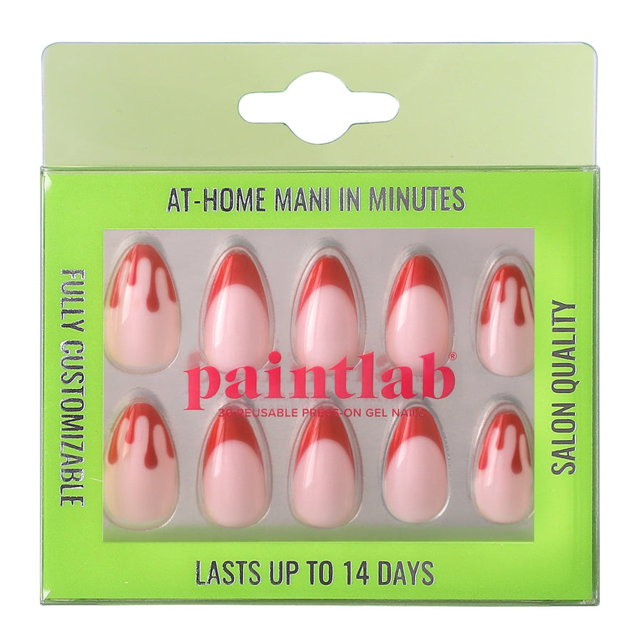 Bloody Red Short Almond Press-On Nails - PaintLab