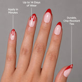 Bloody Red Short Almond Press-On Nails - PaintLab