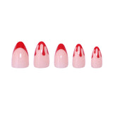 Bloody Red Short Almond Press-On Nails - PaintLab