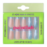 Blue Coquette Coffin Sleek Press-On Nails - PaintLab