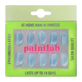 Blue Velvet Cat Eye Oval Press-On Nails - PaintLab
