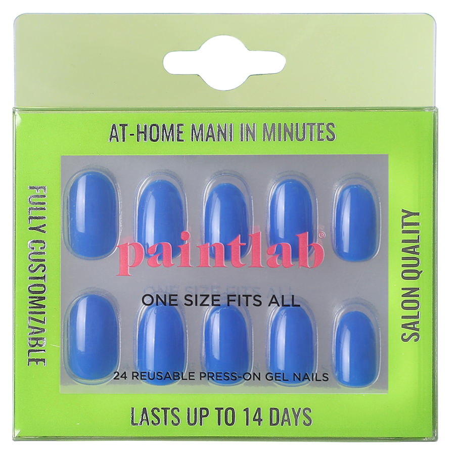 Blue Boom Press On Nails