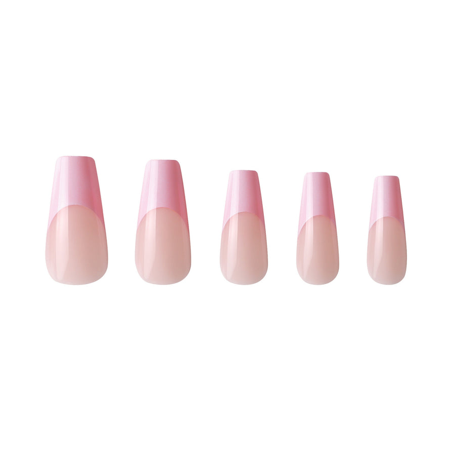Blush Pink Coffin Sleek Press-On Nails - PaintLab