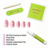 Blushing Oval Bows Press-On Nails - PaintLab