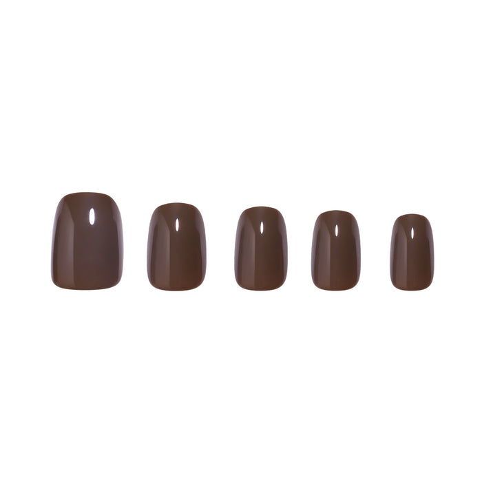 Brown Mocha Squoval Press-On Nails - PaintLab