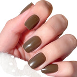 Brown Mocha Squoval Press-On Nails - PaintLab