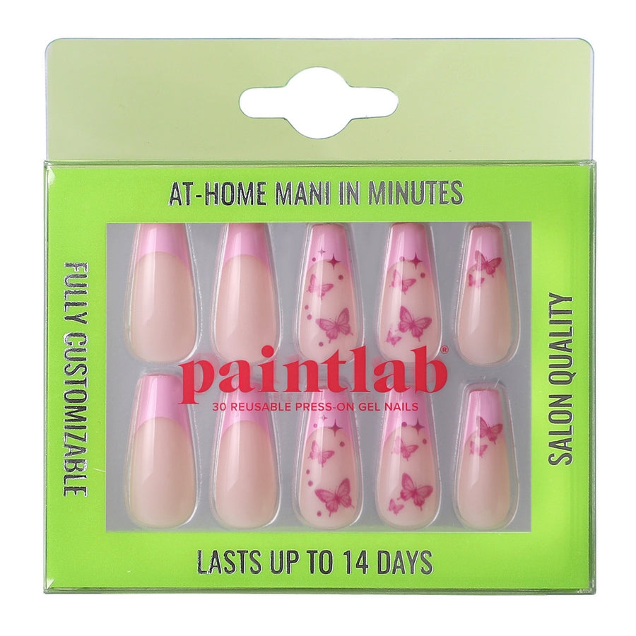 Butterfly Kiss Coffin Sleek Press-On Nails - PaintLab