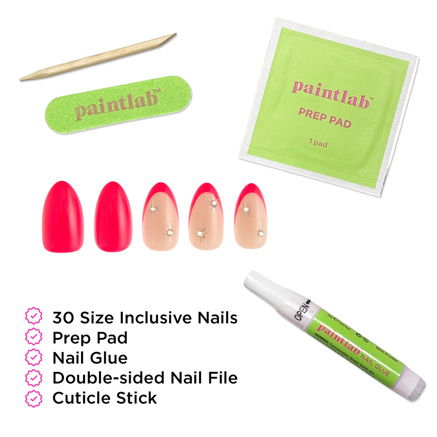 Celestial Pink Short Almond Press-On Nails - PaintLab