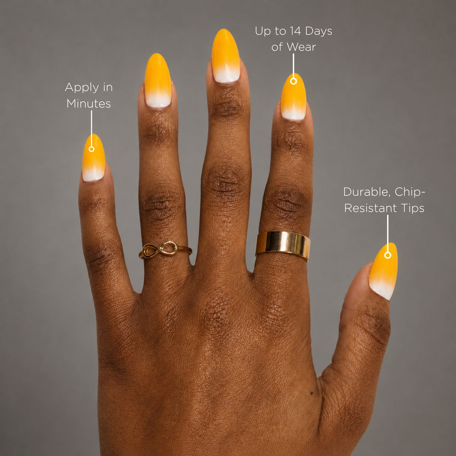 Candy Corn Almond Press-On Nails - PaintLab