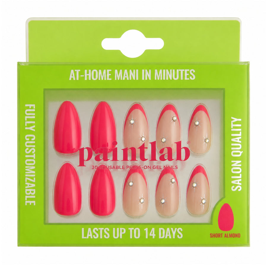 Celestial Pink Short Almond Press-On Nails - PaintLab