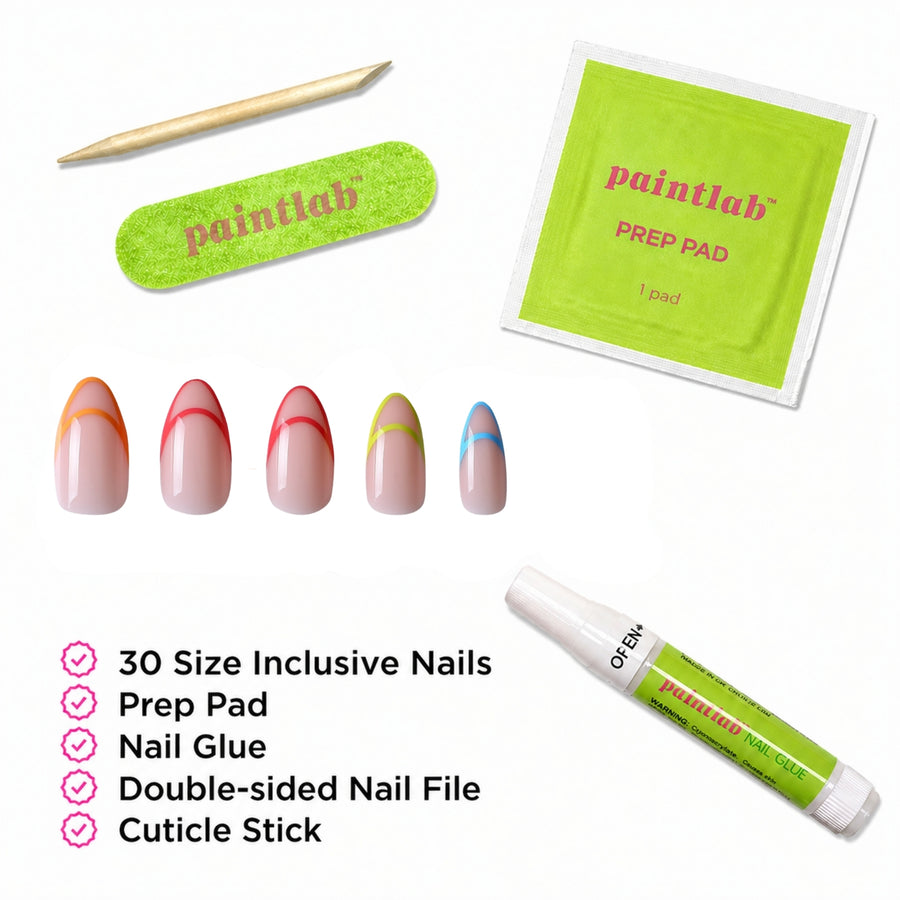 Check You Out Almond Press-On Nails - PaintLab