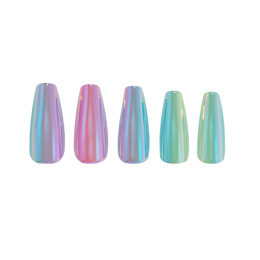 Check You Out II Coffin Sleek Press-On Nails - PaintLab