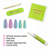 Check You Out II Coffin Sleek Press-On Nails - PaintLab