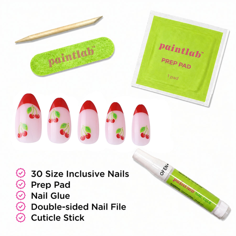 Cherry Almond Press-On Nails - PaintLab