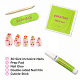 Cherry Bomb Almond Press-On Nails - PaintLab