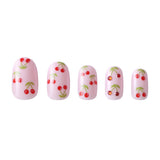 Cherry Bomb II in Oval Press-On Nails - PaintLab