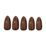 Chocolate Glaze Almond Press-On Nails - PaintLab