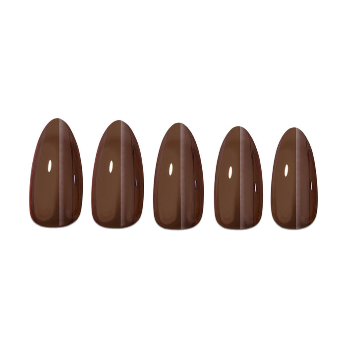 Chocolate Glaze Almond Press-On Nails - PaintLab