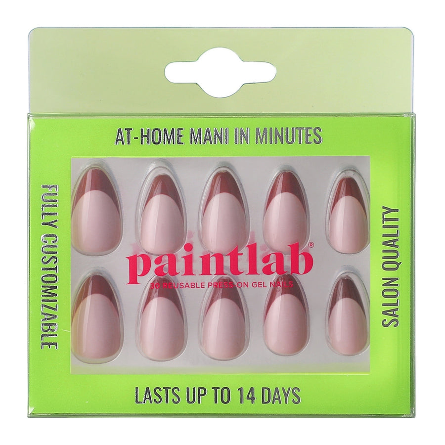 Chocolate Tips Short Almond Press-On Nails - PaintLab