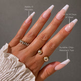Classic French Extra Long Coffin Press-On Nails - PaintLab