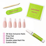 Classic French Extra Long Coffin Press-On Nails - PaintLab