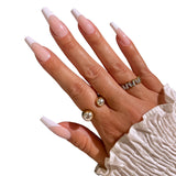 Classic French Extra Long Coffin Press-On Nails - PaintLab