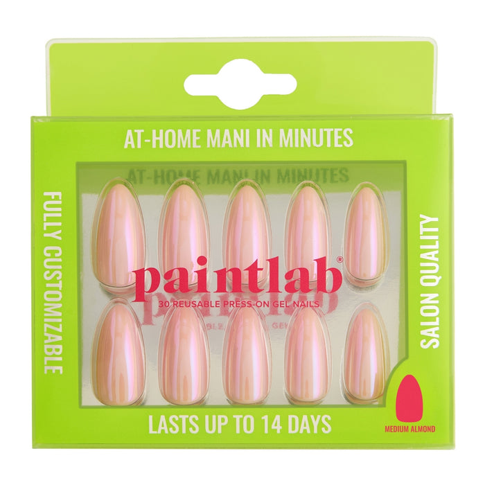 Cotton Candy Chrome Almond Press-On Nails - PaintLab