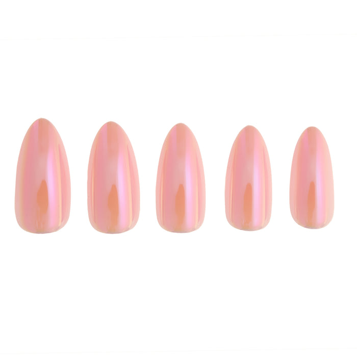 Cotton Candy Chrome Almond Press-On Nails - PaintLab