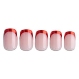 Crimson Tips Square Press-On Nails - PaintLab