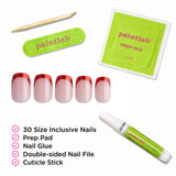 Crimson Tips Square Press-On Nails - PaintLab