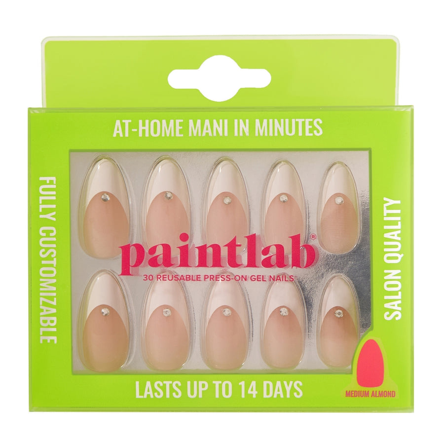Diamond French Almond Press-On Nails - PaintLab