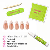 Diamond French Almond Press-On Nails - PaintLab