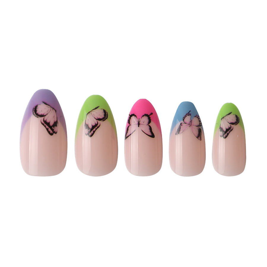 Flutter Almond Press-On Nails - PaintLab