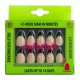 Forest Green Short Almond Press-On Nails - PaintLab