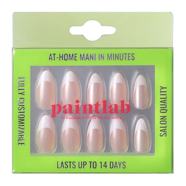 French Chrome Almond Press-On Nails