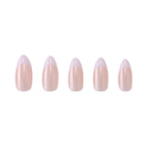 French Chrome Almond Press-On Nails - PaintLab