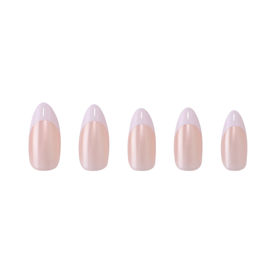 French Chrome Almond Press-On Nails - PaintLab